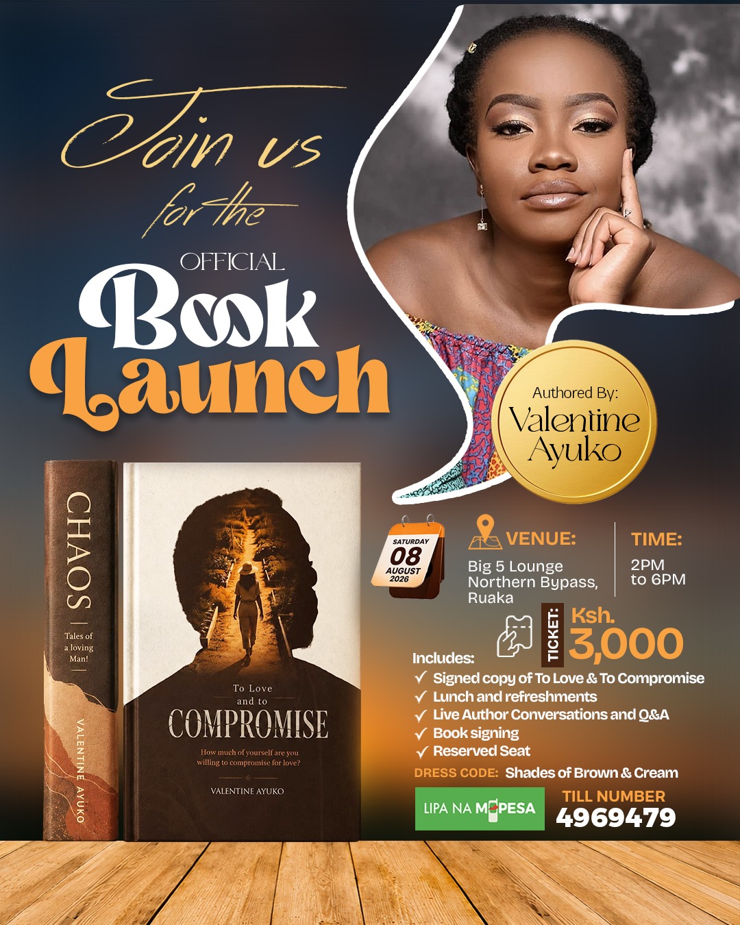Book launch event by Valentine Ayuko